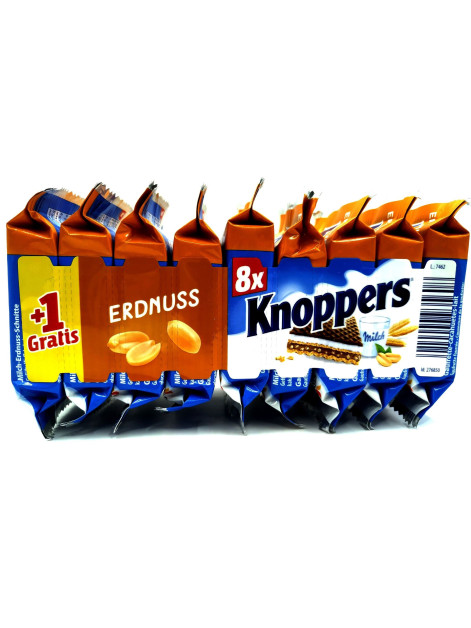 Knoppers Вафлі в асорт. 8+1шт 225г