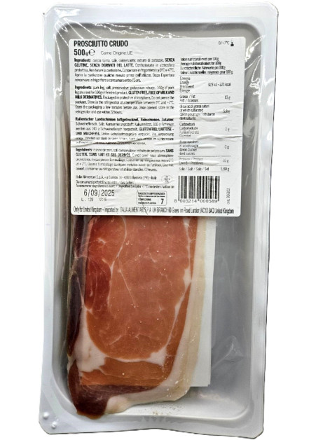Prosciutto Crudo нарізка 500г