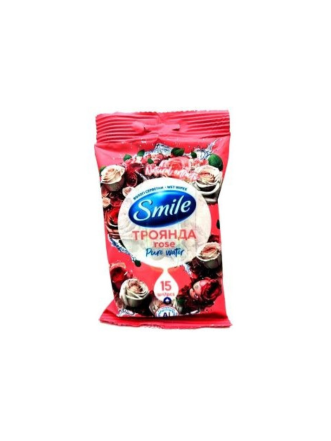 Smile Серветка волога Гранат 15шт