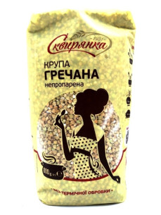 Сквирянка Крупа гречана непропарена 800г