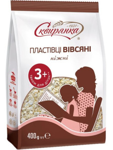 Сквирянка Пластівці Вівсяні НВП Ніжні 400г