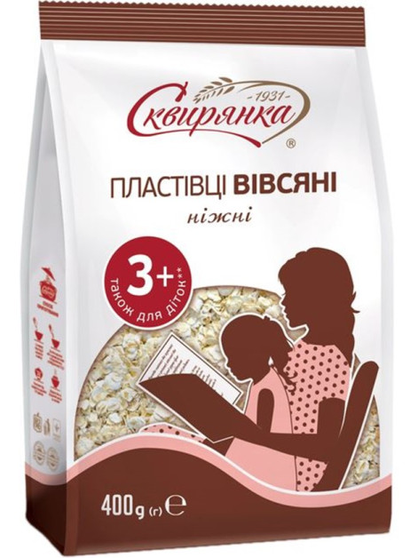 Сквирянка Пластівці Вівсяні НВП Ніжні 400г
