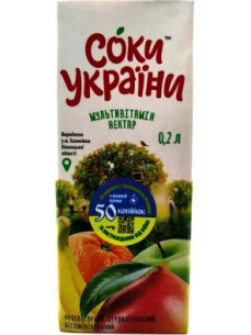 Соки України в асорт 200мл