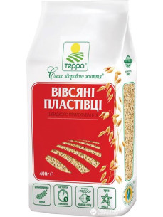 Терра пластівці вівсяні пакет400г