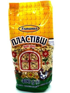 Хатинка Пластівці вівсяні 400г