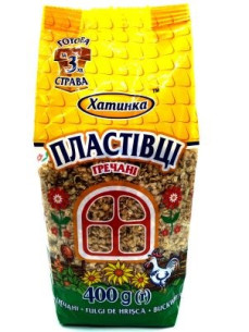 Хатинка Пластівці гречані 400г