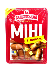 Бащинський Сосиски міні з сиром 300г