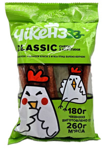 Чікенззз Снеки варено-копчені з м'яса птиці в асорт 180г