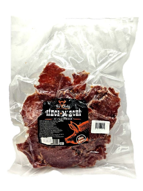 Довгошия Мясні чіпси свинні 500г