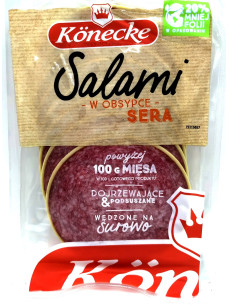 Konecke Нарізка салямі зі сиром або з спеціями, 100 г
