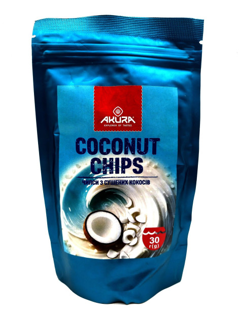 Akura Чіпси з сушених кокосів 30г