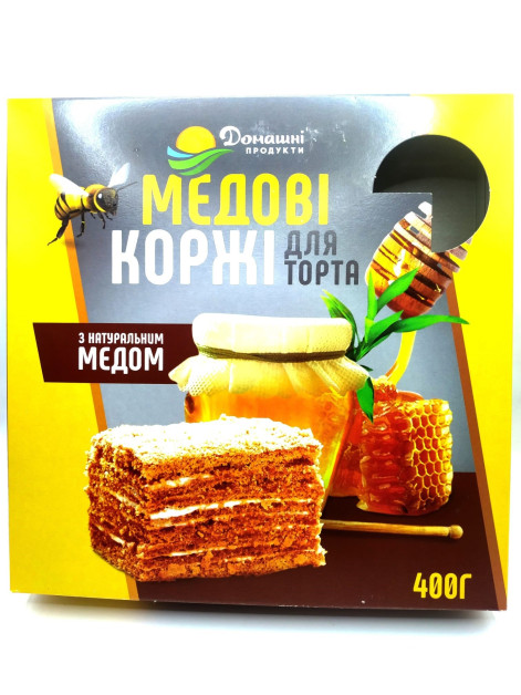 Домашні Продукти Коржі коробка в асорт. 400г
