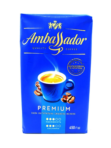 Кава Ambassador мелена преміум 450г