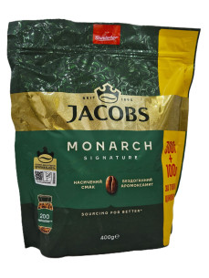 Jacobs Monarh Кава розчинна економ пак 400г