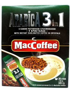 MacCoffe Arabica Кава розчинна 3в1 20стіків