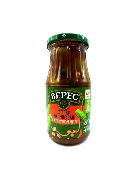 Верес Огірок маринований з чилі с/б 500г