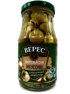 Верес Шампіньйои закусочні с/б 260г