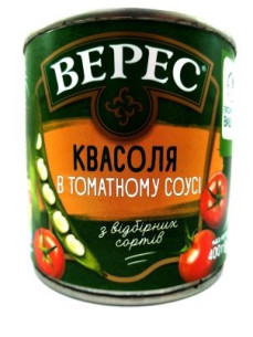 Квасоля ТМВерес в том. соусі ж/б 400 гр
