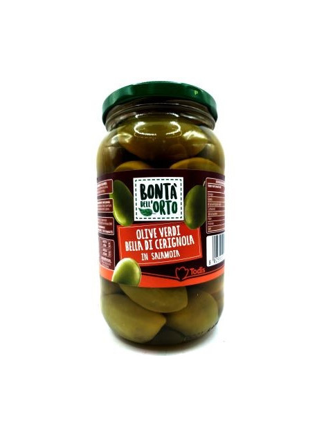 Bonta dell`Orto оливки зелені з кісточкою 530г