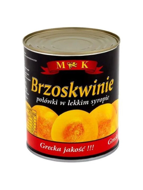 MK Персик половинки в сиропі ж/б 820г
