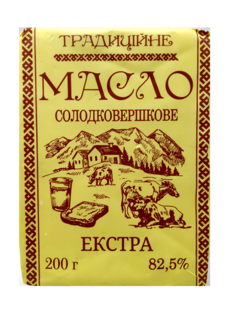 Селянське Масло традиційне екстра 82,5% 200г