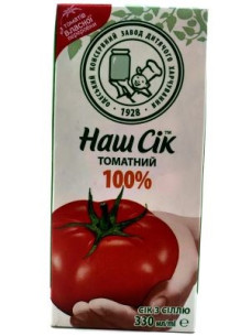 Наш Сік нектар томатний 330мл