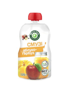 Пюре фруктове смузі яблуко гарбуз 120г