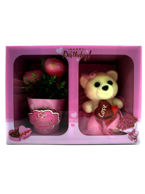 Набір ведмедик троянда