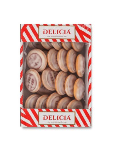 Delicia Печиво збивне вишня в шок глазурі 300г