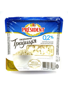 President Сир кисломолочний 0,2% 300г