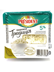 President Сир кисломолочний 5% 300г
