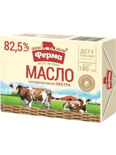 Масло ТМ Ферма екстра 82,5% 180 гр