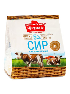 Ферма Сир кисломолочний 5% 350г