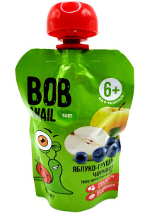 Bob Snail Пюре фруктове Яблуко груша чорниця 90г