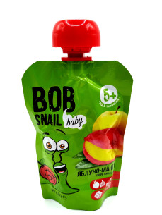 Bob Snail Пюре фруктове яблуко-манго 90г