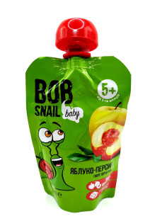 Bob Snail Пюре фруктове яблуко-персик 90г