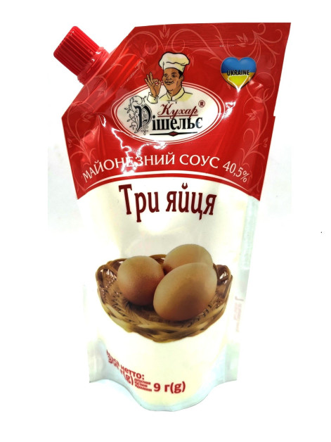 Кухар Рішельє Майонез Три яйця 40,5% д/п 300г