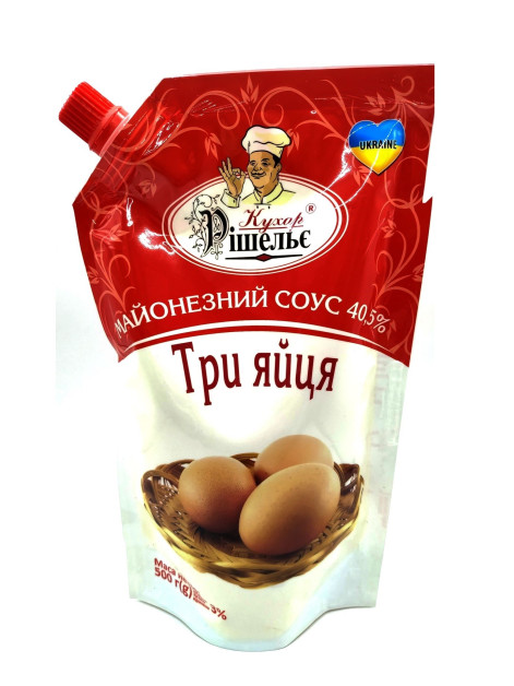 Кухар Рішельє Майонез Три яйця 40,5% д/п 500г