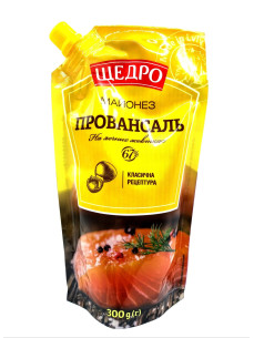 Щедро Майонез Провансаль 67% д/п 300г