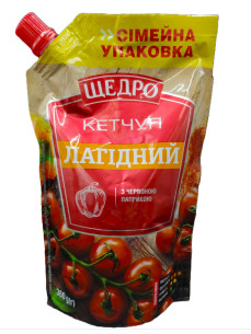 Щедро кетчуп лагідний д/п 360г