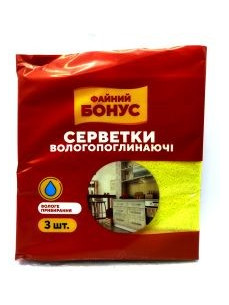 Файний Бонус Серветка целюлозна 3шт