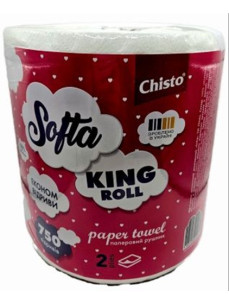 Chisto Softa Рушник целюл. на гільзі 750відр 2х шар. 1шт