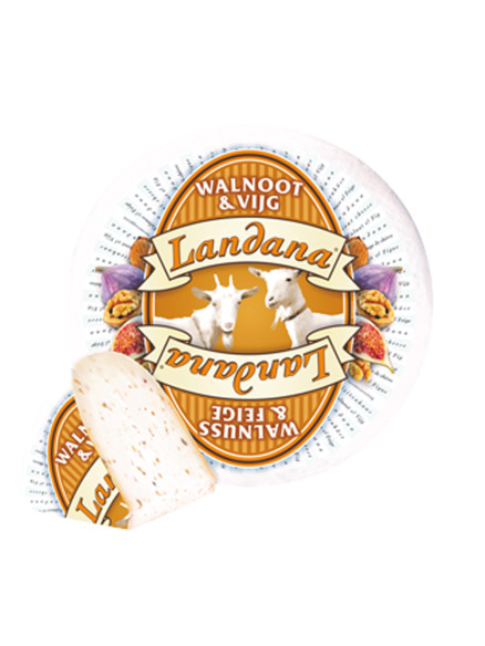Сир твердий козячий з волоським горіхом та інжиром Landana, кг