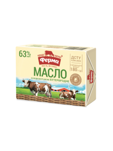 Масло солодко-вершкове МТ Ферма 63%, 180 г