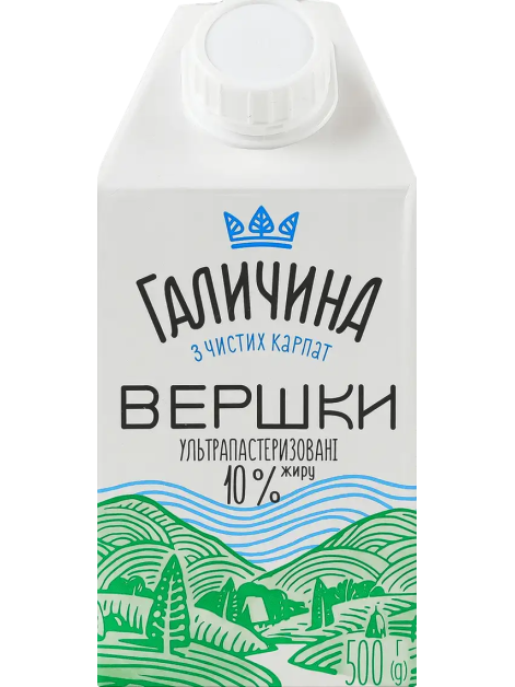 Галичина Вершки 10% 500мл