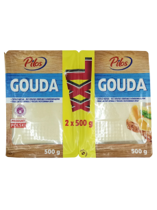 Pilos Сир Гауда 1кг нарізка 2*500г
