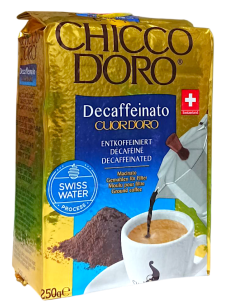 Chicco D'oro Decaffeinato Кава зерно без кофеїну, 250 г