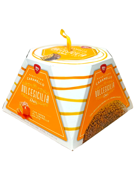 DOLCESICILIA Панетон з солоною карамеллю та шоколадною крихтою, 800 г