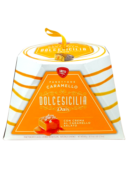 DOLCESICILIA Панетон з солоною карамеллю та шоколадною крихтою, 800 г