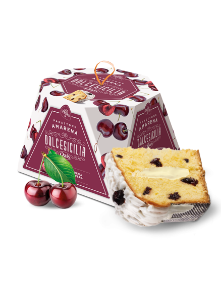 DOLCESICILIA Панетон з заварним кремом та вишнями, 800 г